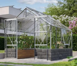 Vitavia Gewächshaus Cassiopeia 8300 ESG, inkl. Sockelmauer Basalt