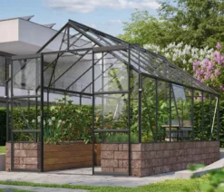 Vitavia Gewächshaus Cassiopeia 11500 ESG, inkl. Sockelmauer Herbstlaub