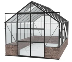 Vitavia Gewächshaus Cassiopeia 11500 ESG, inkl. Sockelmauer Herbstlaub