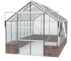Vitavia Gewächshaus Cassiopeia 11500 ESG/HKP, inkl. Sockelmauer Herbstlaub