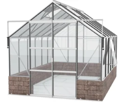 Vitavia Gewächshaus Cassiopeia 9900 ESG, inkl. Sockelmauer Herbstlaub