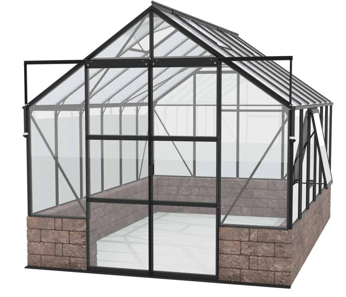 Vitavia Gewächshaus Cassiopeia 9900 ESG/NSG, inkl. Sockelmauer Herbstlaub