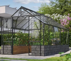 Vitavia Gewächshaus Cassiopeia 11500 ESG, inkl. Sockelmauer Basalt