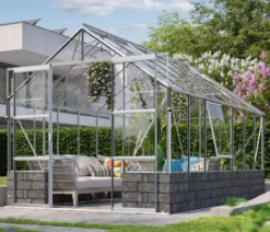 Vitavia Gewächshaus Cassiopeia 11500 ESG, inkl. Sockelmauer Basalt