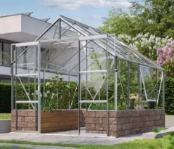 Vitavia Gewächshaus Cassiopeia 8300 ESG, inkl. Sockelmauer Herbstlaub