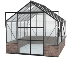 Vitavia Gewächshaus Cassiopeia 8300 ESG, inkl. Sockelmauer Herbstlaub