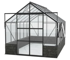 Vitavia Gewächshaus Cassiopeia 9900 ESG/NSG, inkl. Sockelmauer Basalt