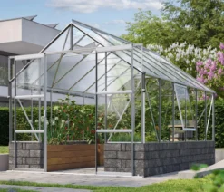 Vitavia Gewächshaus Cassiopeia 9900 ESG/NSG, inkl. Sockelmauer Basalt