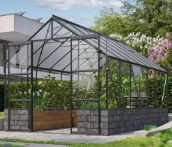 Vitavia Gewächshaus Cassiopeia 11500 ESG/HKP, inkl. Sockelmauer Basalt