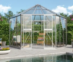Vitavia Gewächshaus Forum 9000 inkl. Stahlfundamentrahmen, ESG/HKP