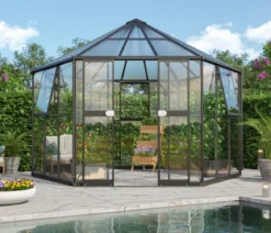Vitavia Gewächshaus Forum 9000 inkl. Stahlfundamentrahmen, ESG/HKP