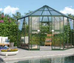 Vitavia Gewächshaus Forum 9000 inkl. Stahlfundamentrahmen, ESG/HKP