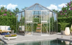 Vitavia Gewächshaus Forum 9000 inkl. Stahlfundamentrahmen, ESG/HKP
