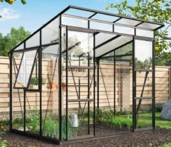 Vitavia Gewächshaus Iduna 5900 ESG/HKP, inkl. Stahlfundamentrahmen, ca. B254/H231/T230 cm