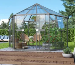 Vitavia Gewächshaus Luna 9000, inkl. Stahlfundamentrahmen, ca. B383/H283/T331 cm