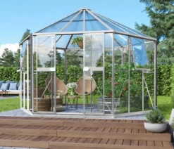 Vitavia Gewächshaus Luna 9000, inkl. Stahlfundamentrahmen, ca. B383/H283/T331 cm