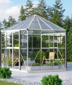 Vitavia Gewächshaus Luna 9000, inkl. Stahlfundamentrahmen, ca. B383/H283/T331 cm