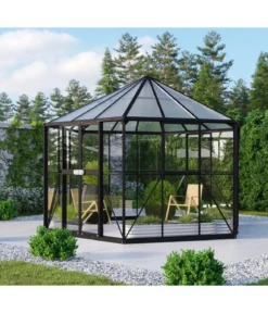 Vitavia Gewächshaus Luna 9000, inkl. Stahlfundamentrahmen, ca. B383/H283/T331 cm