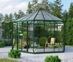 Vitavia Gewächshaus Luna 9000, inkl. Stahlfundamentrahmen, ca. B383/H283/T331 cm