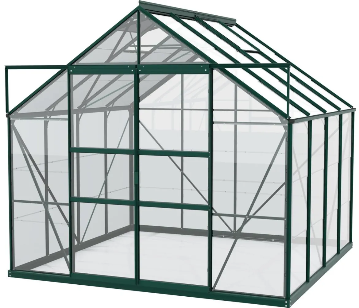 Vitavia Gewächshaus Neptun Plus 6700 ESG, inkl. Stahlfundamentrahmen, ca. B257/H238/T258 cm