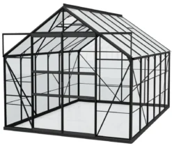 Vitavia Gewächshaus Neptun Plus 9900 ESG/HKP, inkl. Stahlfundamentrahmen, ca. B257/H238/T383 cm