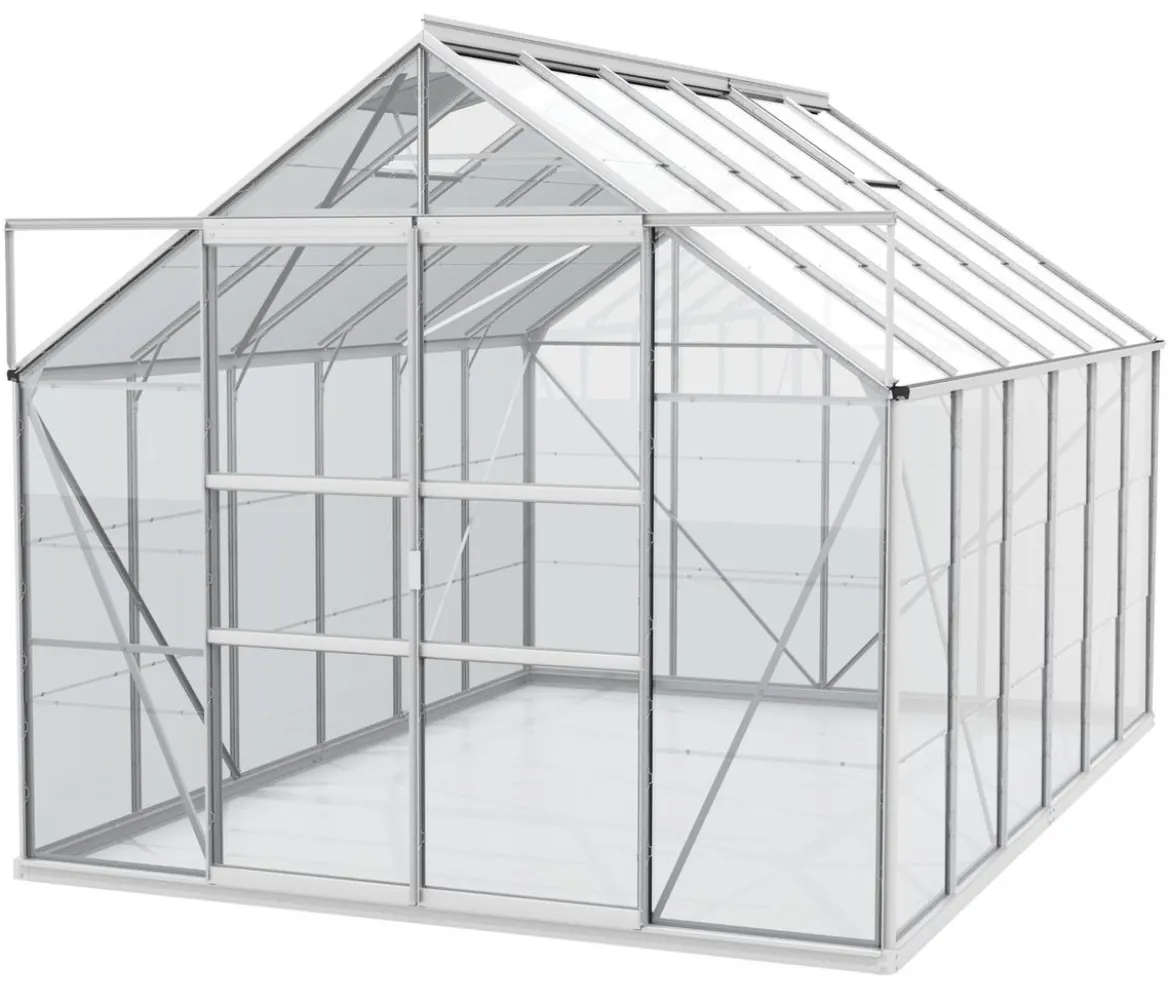 Vitavia Gewächshaus Neptun Plus 9900 ESG, inkl. Stahlfundamentrahmen, ca. B257/H238/T383