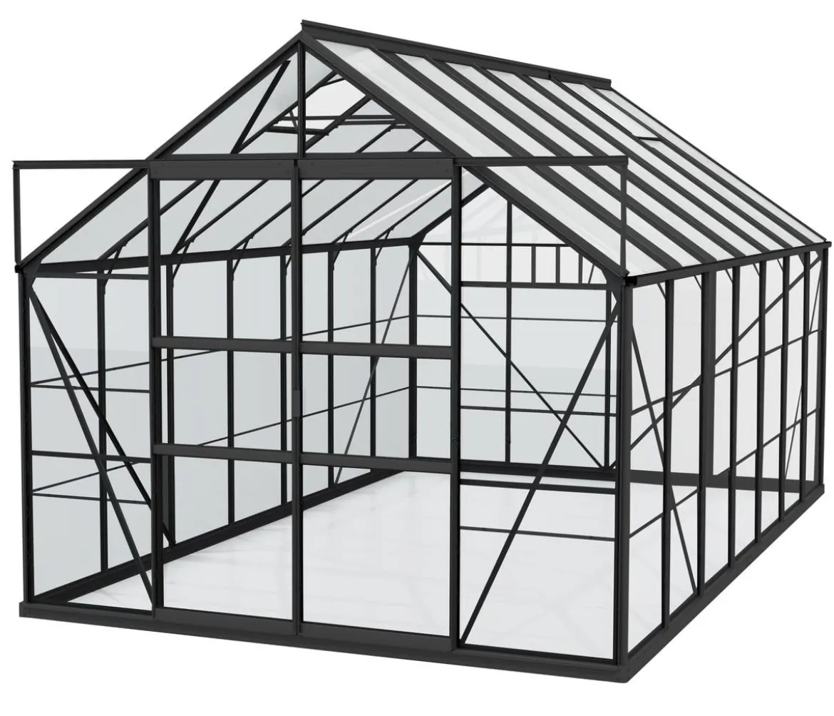 Vitavia Gewächshaus Neptun Plus 11500 ESG/HKP, inkl. Stahlfundamentrahmen, ca. B254/H238/T441 cm