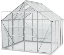 Vitavia Gewächshaus Neptun Plus 6700 ESG/HKP, inkl. Stahlfundamentrahmen, ca. B257/H238/T258 cm