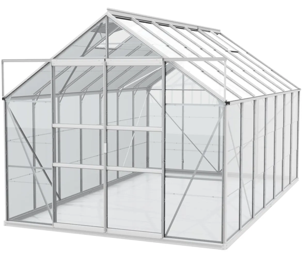 Vitavia Gewächshaus Neptun Plus 11500 ESG, inkl. Stahlfundamentrahmen, ca. B254/H238/T441 cm