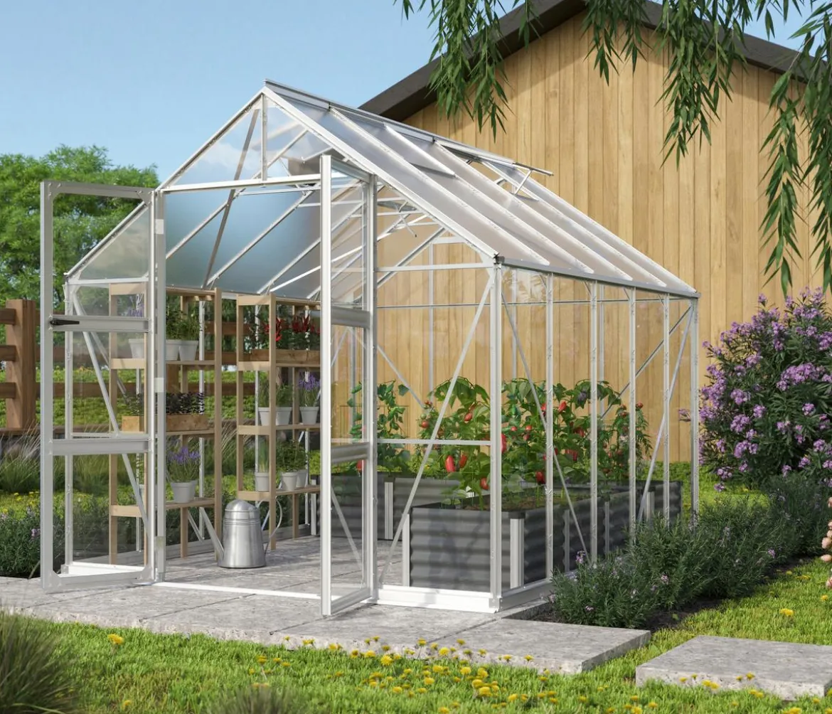 Vitavia Gewächshaus Orbit 8300, ESG/HKP, inkl. Stahlfundamentrahmen
