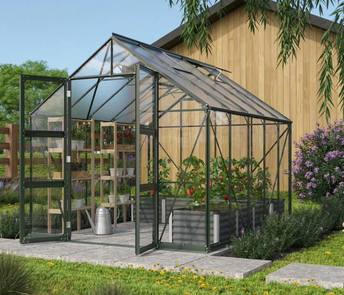Vitavia Gewächshaus Orbit 8300, ESG/HKP, inkl. Stahlfundamentrahmen