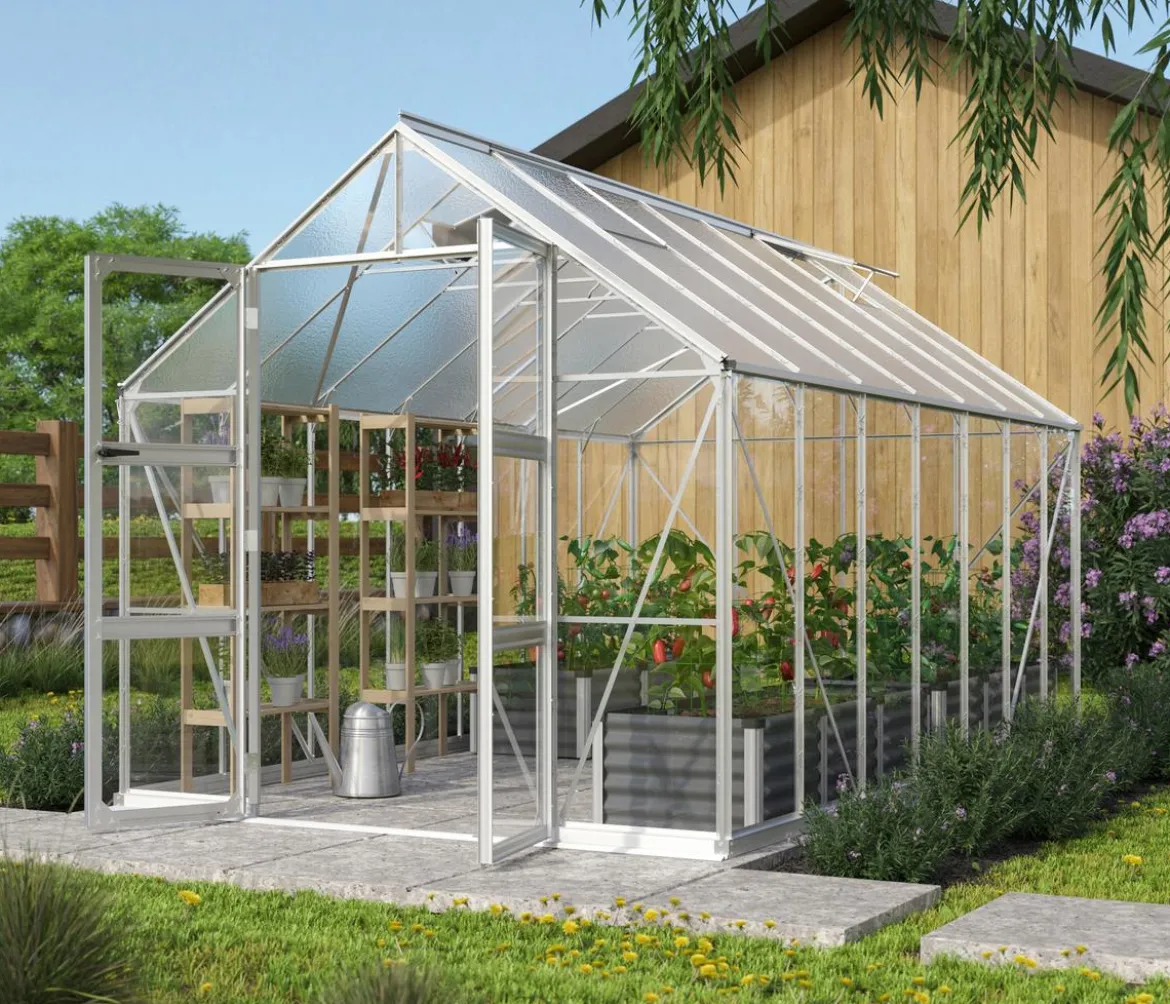 Vitavia Gewächshaus Orbit 11500, ESG/NSG, inkl. Stahlfundamentrahmen
