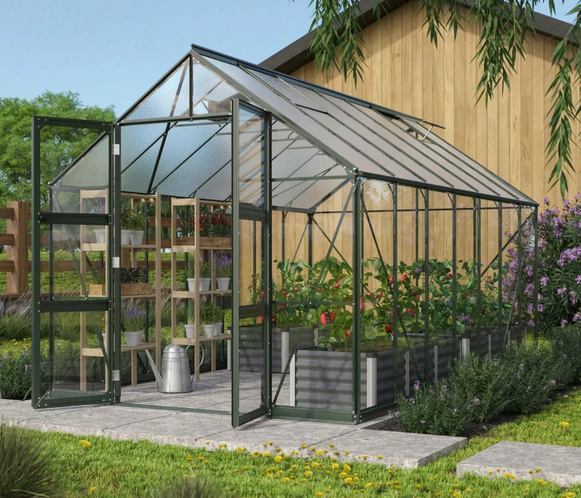 Vitavia Gewächshaus Orbit 11500, ESG/NSG, inkl. Stahlfundamentrahmen