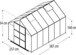 Vitavia Gewächshaus Orbit 9900, ESG/HKP, inkl. Stahlfundamentrahmen