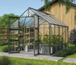 Vitavia Gewächshaus Orbit 8300, ESG/NSG, inkl. Stahlfundamentrahmen
