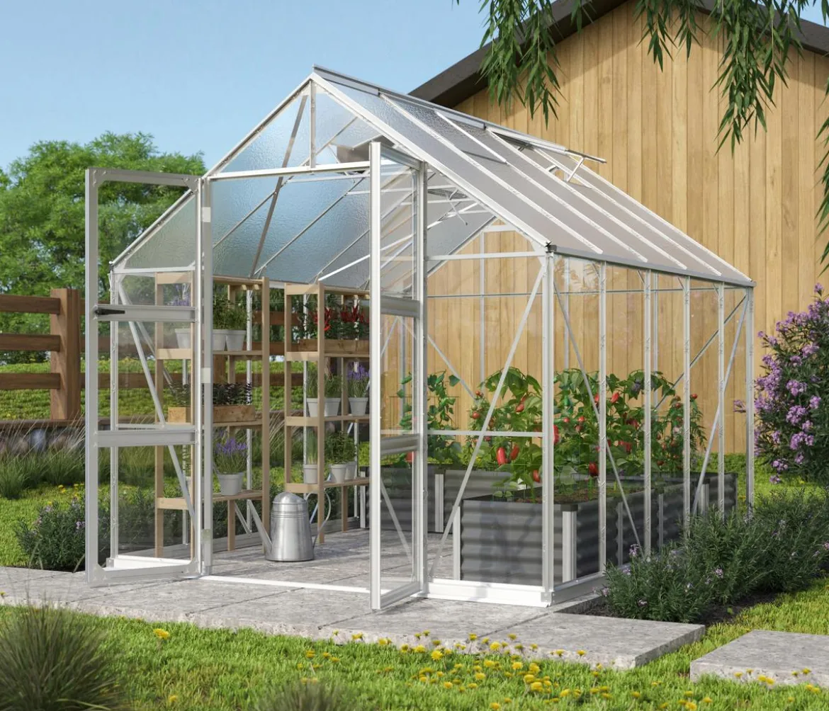 Vitavia Gewächshaus Orbit 8300, ESG/NSG, inkl. Stahlfundamentrahmen