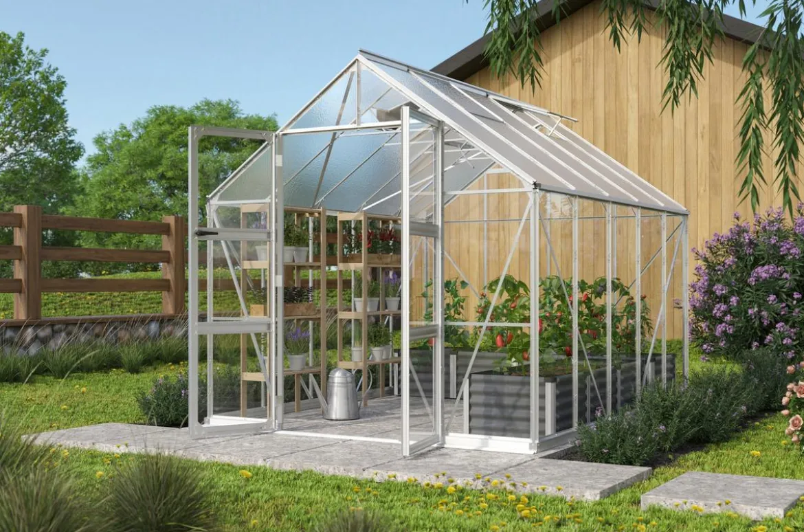 Vitavia Gewächshaus Orbit 8300, ESG/NSG, inkl. Stahlfundamentrahmen