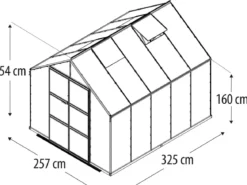 Vitavia Gewächshaus Orbit 8300, HKP, inkl. Stahlfundamentrahmen