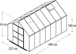 Vitavia Gewächshaus Orbit 11500, HKP, inkl. Stahlfundamentrahmen