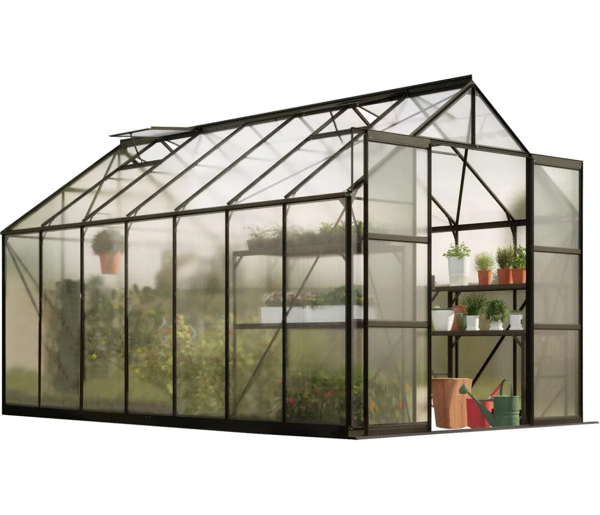 Vitavia Gewächshaus Phönix 11500 HKP, inkl. Stahlfundamentrahmen, ca. B257/H254/T448 cm