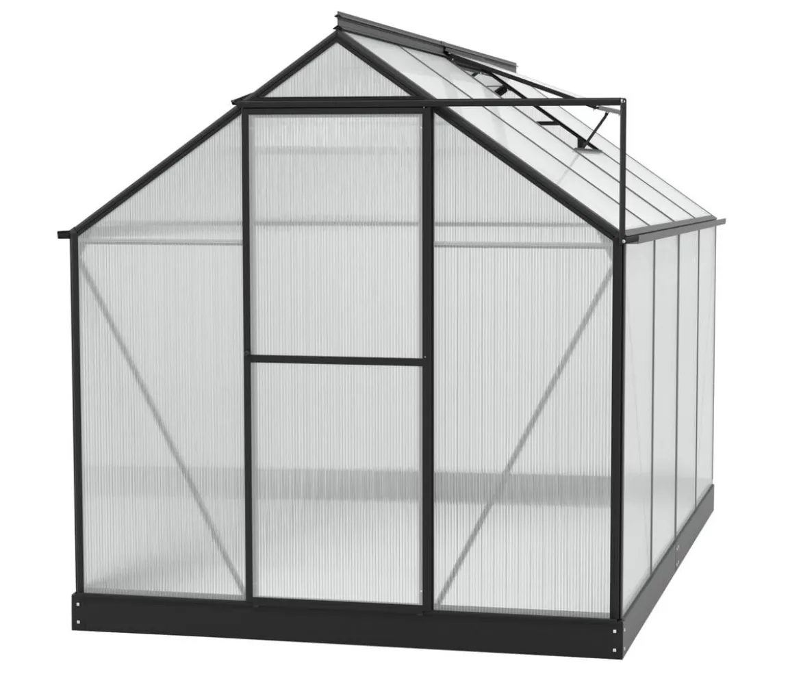 Vitavia Gewächshaus Pluto 6000 HKP, inkl. Stahlfundamentrahmen, ca. B198/H208/T304 cm