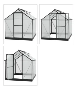 Vitavia Gewächshaus Pluto 4600 HKP, inkl. Stahlfundamentrahmen, ca. B198/H208/T229 cm