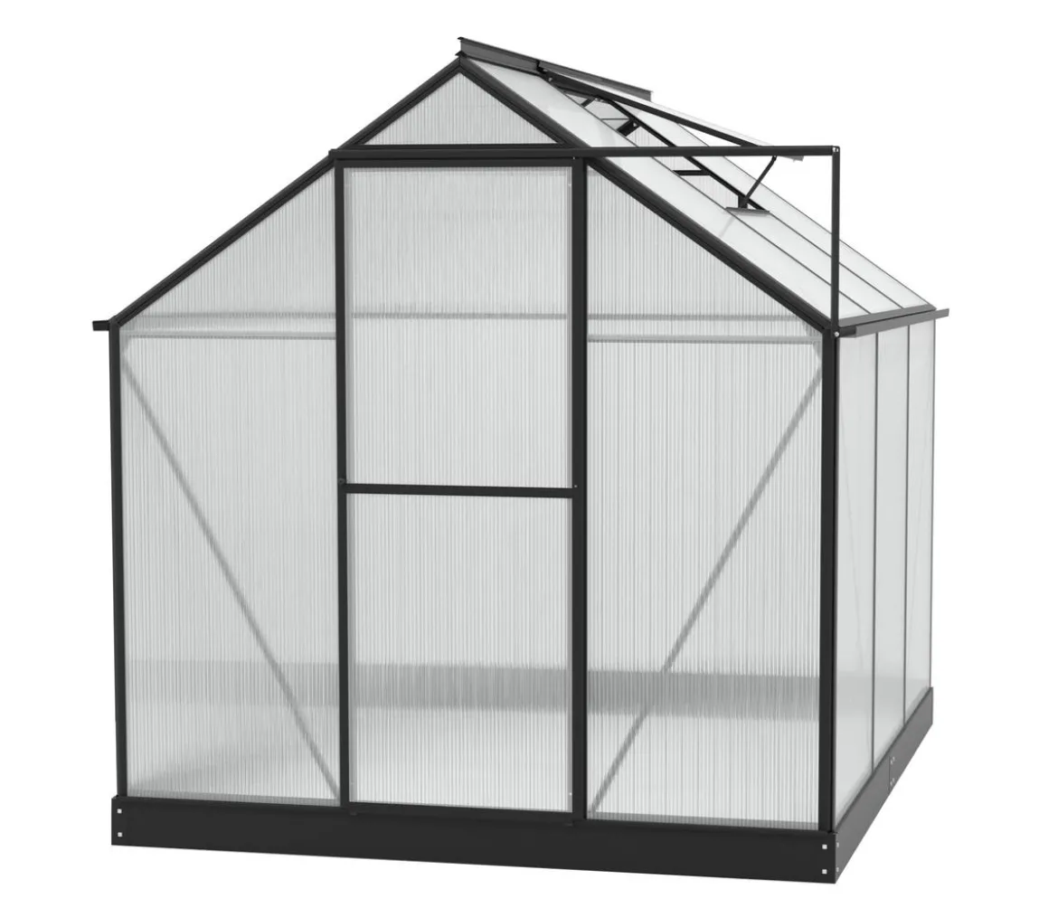 Vitavia Gewächshaus Pluto 4600 HKP, inkl. Stahlfundamentrahmen, ca. B198/H208/T229 cm