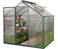 Vitavia Gewächshaus Pluto 3100 HKP, inkl. Stahlfundamentrahmen, ca. B198/H208/T155 cm