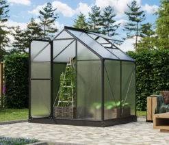 Vitavia Gewächshaus Pluto 3100 HKP, inkl. Stahlfundamentrahmen, ca. B198/H208/T155 cm