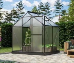 Vitavia Gewächshaus Pluto 3100 HKP, inkl. Stahlfundamentrahmen, ca. B198/H208/T155 cm