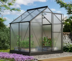 Vitavia Gewächshaus Pluto 3100 HKP, inkl. Stahlfundamentrahmen, ca. B198/H208/T155 cm