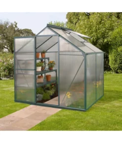 Vitavia Gewächshaus Pluto 3100 HKP, inkl. Stahlfundamentrahmen, ca. B198/H208/T155 cm