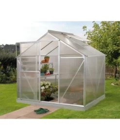 Vitavia Gewächshaus Pluto 3100 HKP, inkl. Stahlfundamentrahmen, ca. B198/H208/T155 cm