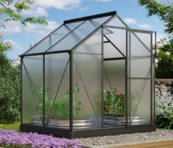 Vitavia Gewächshaus Pluto 3100 HKP, inkl. Stahlfundamentrahmen, ca. B198/H208/T155 cm